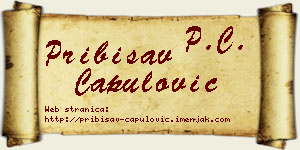 Pribisav Capulović vizit kartica